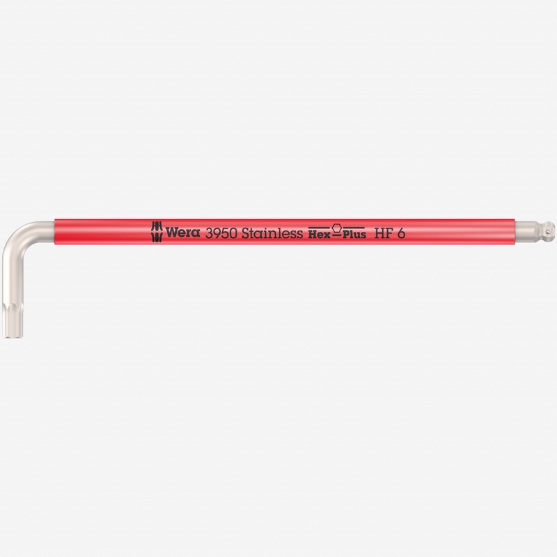 Wera 022696 SPKL Multicolor Stainless Metric Hex L-key with Holding Function, 6.0mm (Red)
