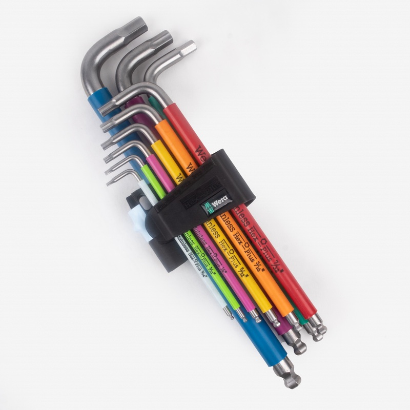 Wera 022860 SAE Multicolor Hex Stainless Steel Ball End Hex L-key Set