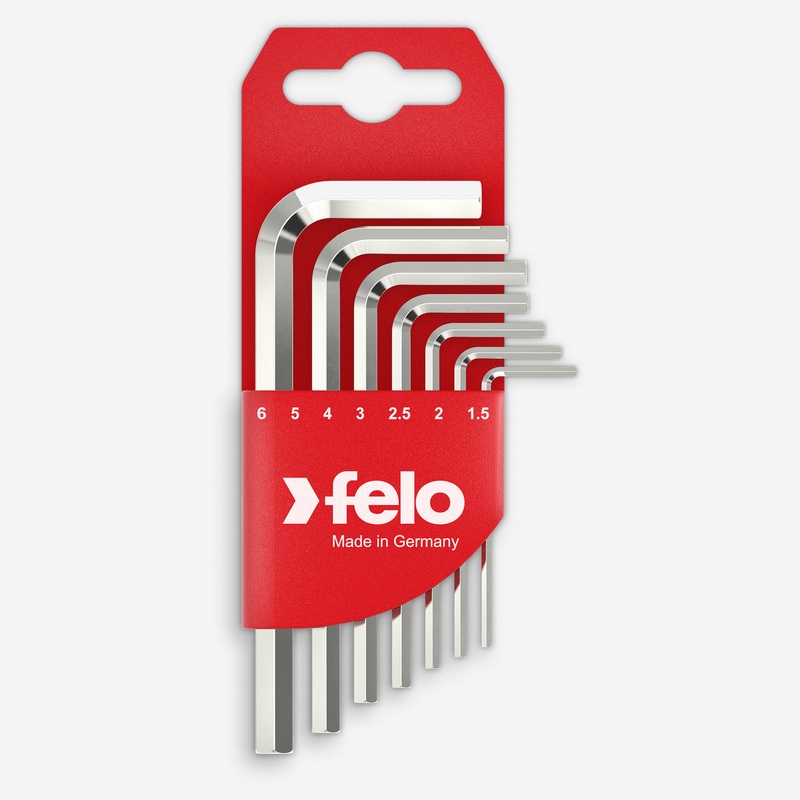 Felo Metric Hex L-key Set, 1.5 - 6 mm, 7 Pieces