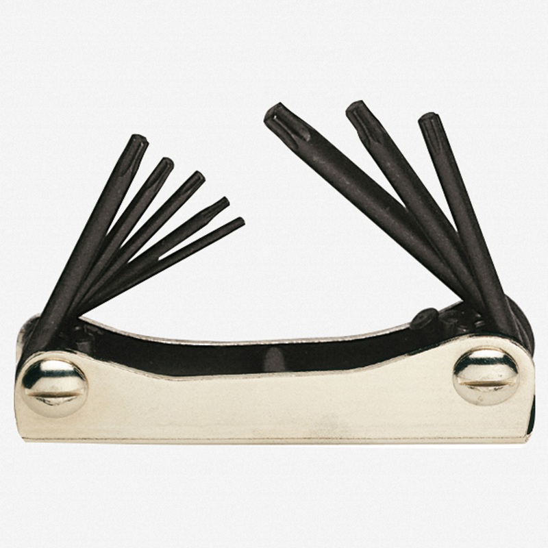 Heyco Torx L-key Folding Set in Metal Holder, 8 Pieces