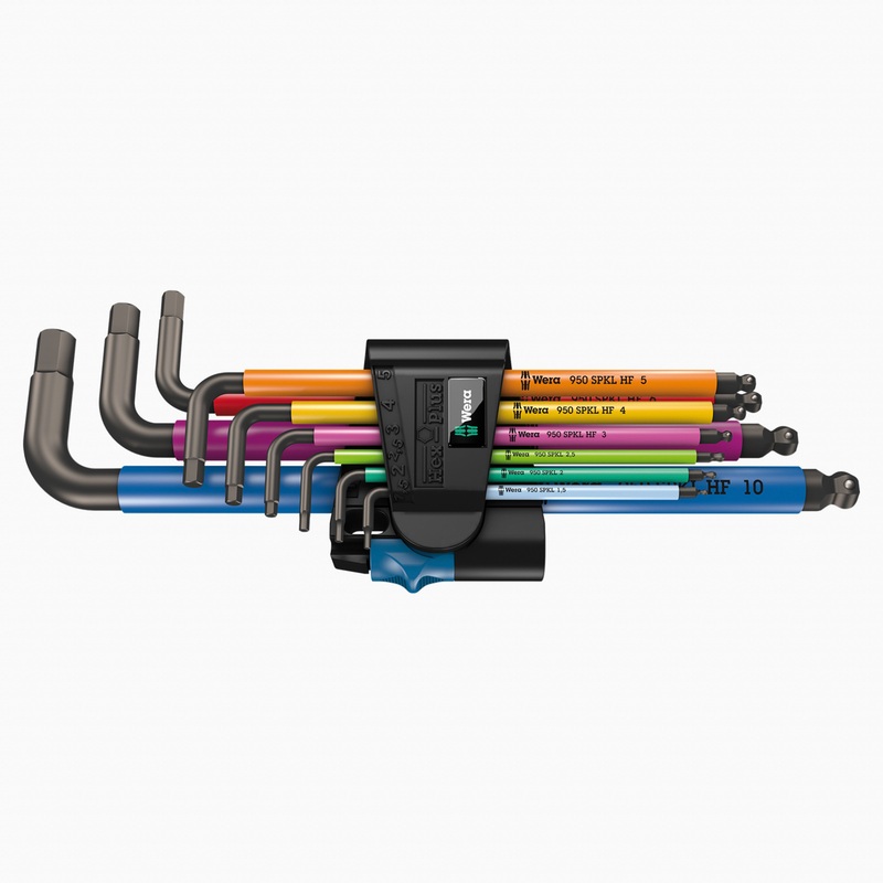 Wera 022210 Multicolour Metric L-key Set with Holding Function