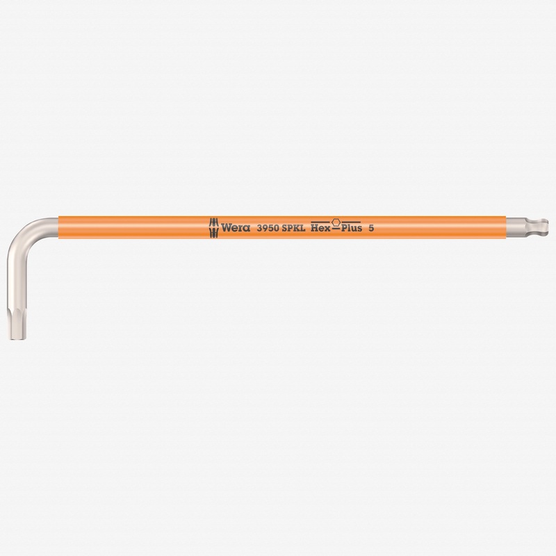 Wera 022665 Multicolor Metric Hex Stainless L-key, 5.0 mm (Bright Orange)