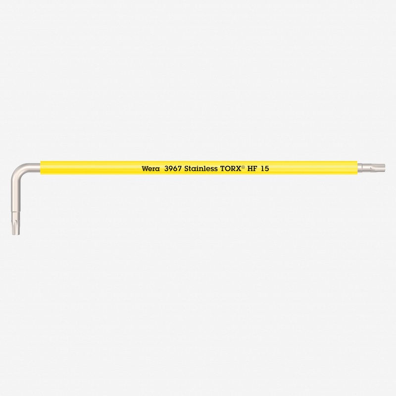 Wera 022683 Multicolor Torx HF Stainless L-key, T15 x 123mm (Bright Yellow)