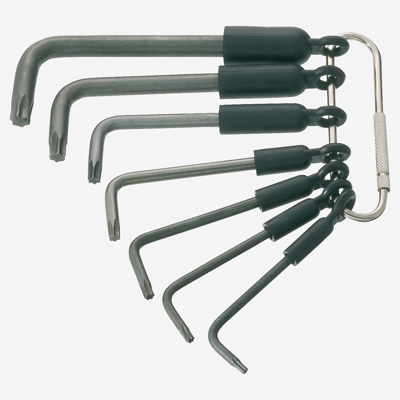 Hazet 2115-T/7R 7 Piece Torx L-key Set on Ring T8 - T40