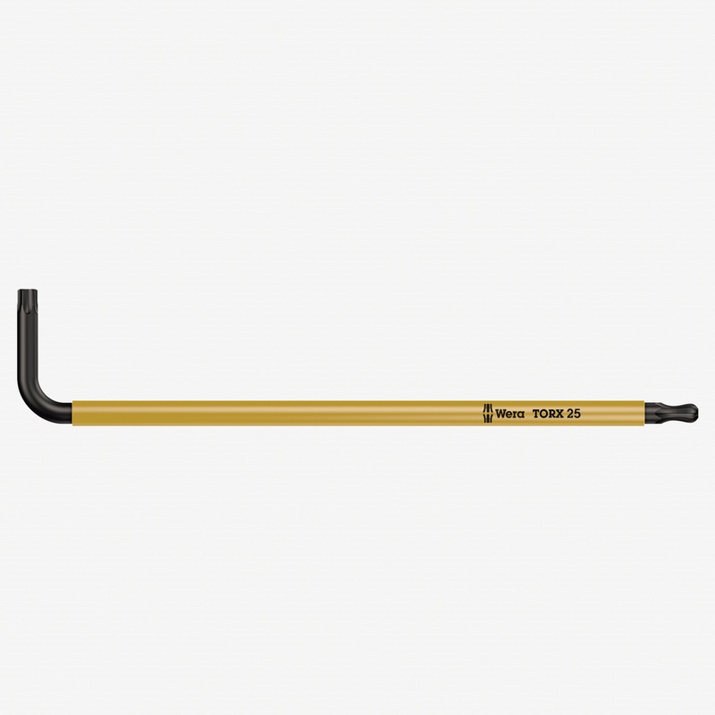 Wera 024355 T25 x 104mm Ball-End Torx + Security Torx L-key (Yellow)