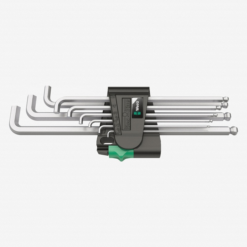 Wera 073594 Hex + Ball End Hex Metric L-key Clip Set