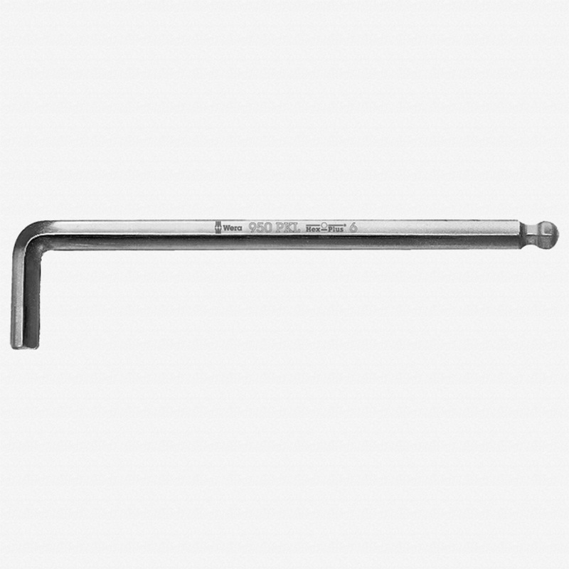 Wera 022058 4 x 140mm Ball End Chrome Hex L-key