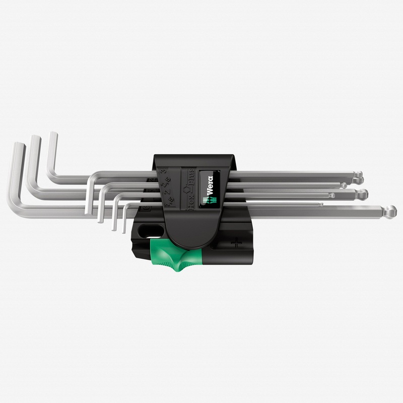 Wera 022101 Magnetic Chrome Ball End Hex Metric L-Key Set