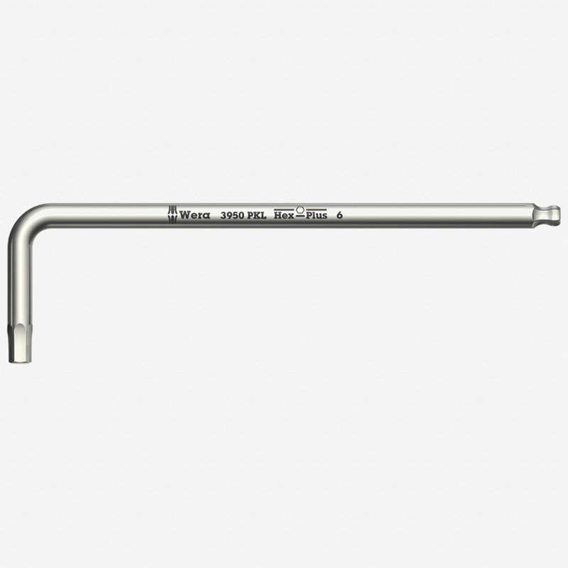 Wera 022716 1/4" x 185mm Stainless Steel Ball End Hex L-key