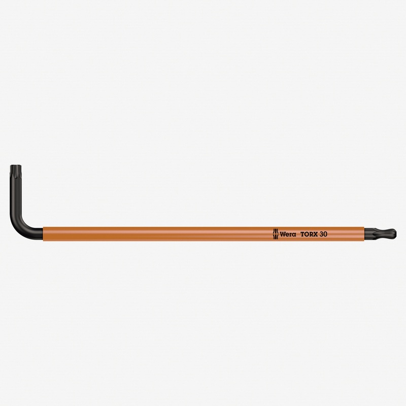 Wera 024357 T30 x 122mm Ball-End Torx + Security Torx L-key (Light Orange)