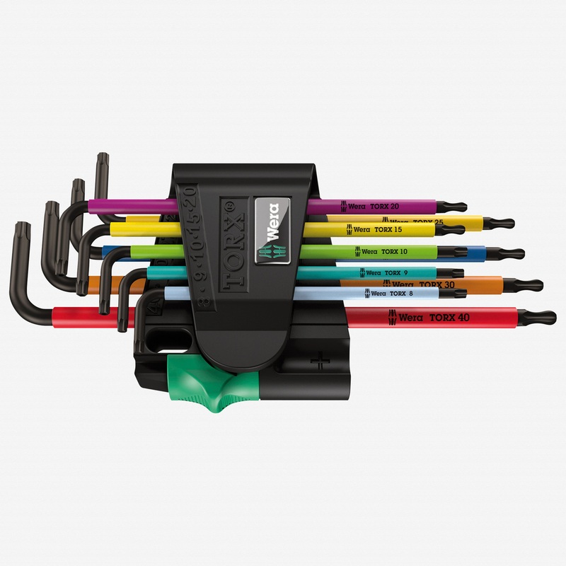 Wera 073599 Multicolor Ball End Torx + Security Torx L-key Clip Set (Retail Box)