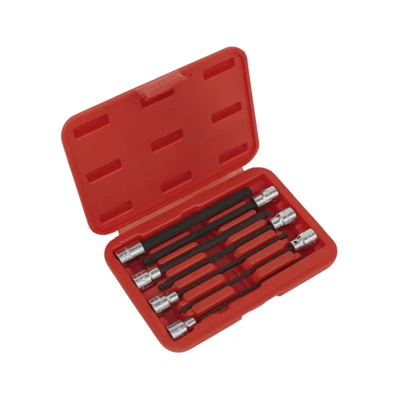 Sealey Ball-End Hex Socket Bit Set 7pc 3/8"Sq Drive 150mm Metric