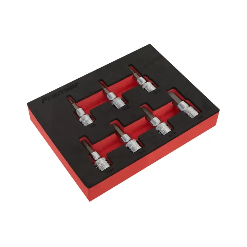 Sealey Hex Socket Bit Set 7pc 3/8"Sq Drive - Imperial