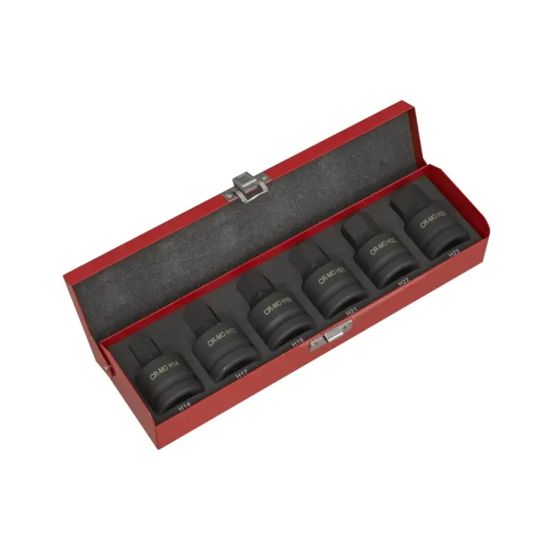Sealey Impact Hex Socket Bit Set 6pc 3/4"Sq Drive