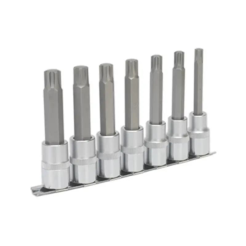 Sealey Ribe Socket Bit Set 7pc 1/2"Sq Drive 100mm