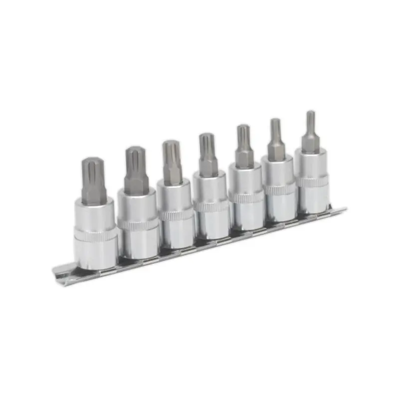 Sealey Ribe Socket Bit Set 7pc 3/8"Sq Drive 50mm