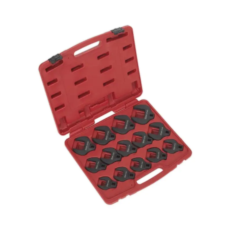 Sealey Crow's Foot Spanner Set 14pc 1/2"Sq Drive Metric