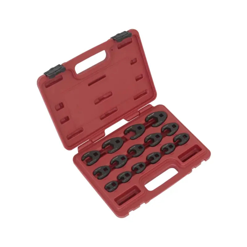 Sealey Crow's Foot Spanner Set 15pc 3/8"Sq Drive Metric
