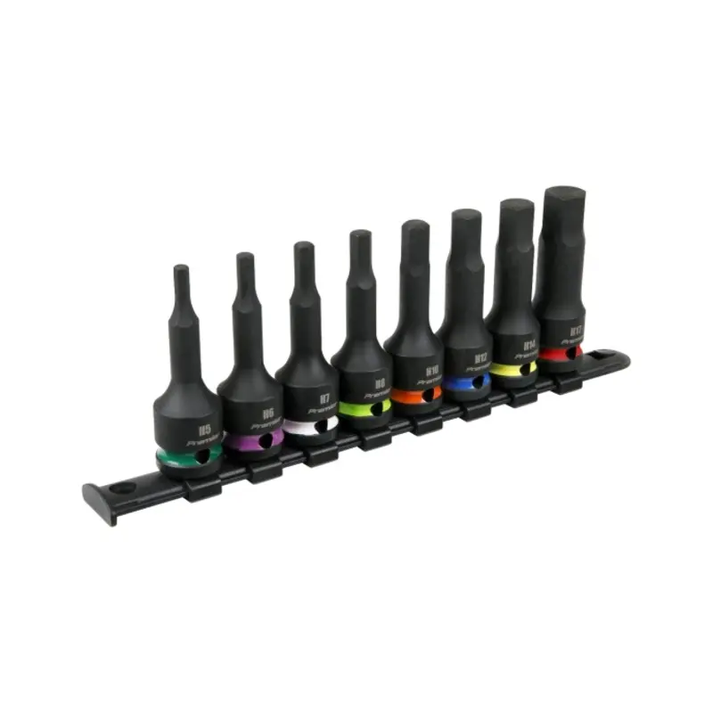 Sealey Hex Impact Socket Bit Set 8pc 1/2"Sq Drive