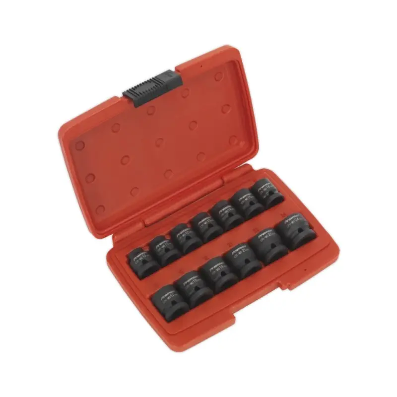 Sealey Impact Socket Set 13pc 1/2"Sq Drive Low Profile Metric