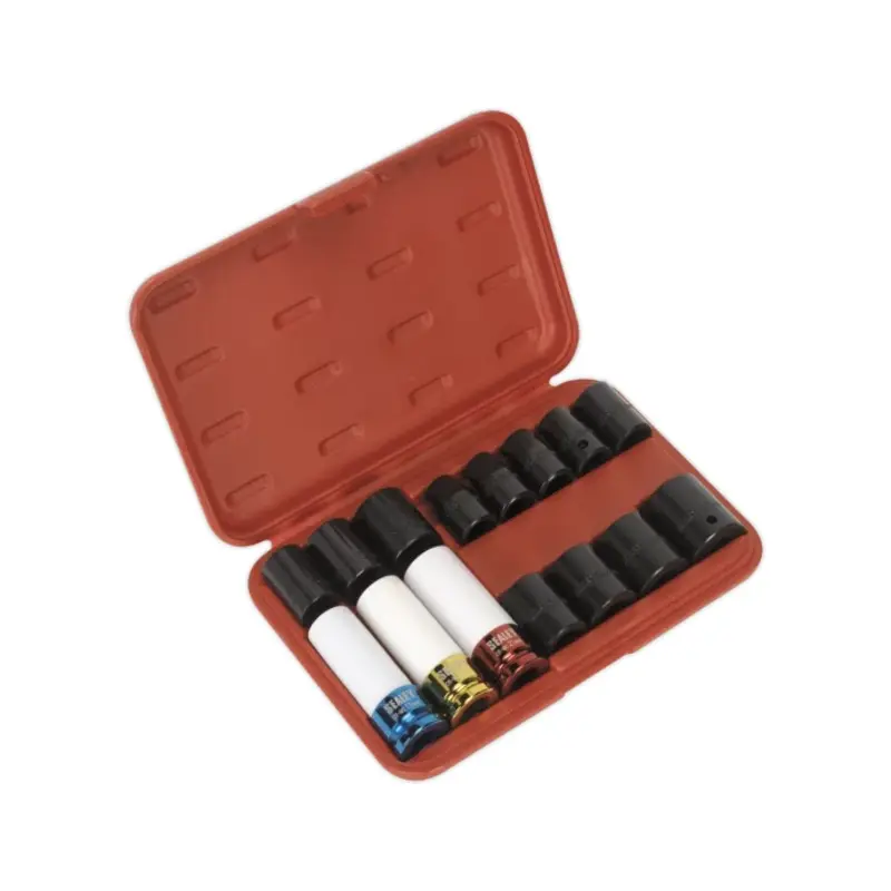 Sealey Impact Socket & Wheel Nut Removal Set 15pc 1/2"Sq Drive