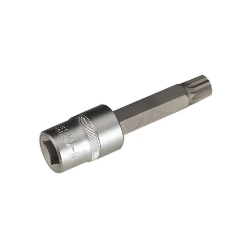 Sealey Spline Socket Bit M14 Long 1/2"Sq Drive