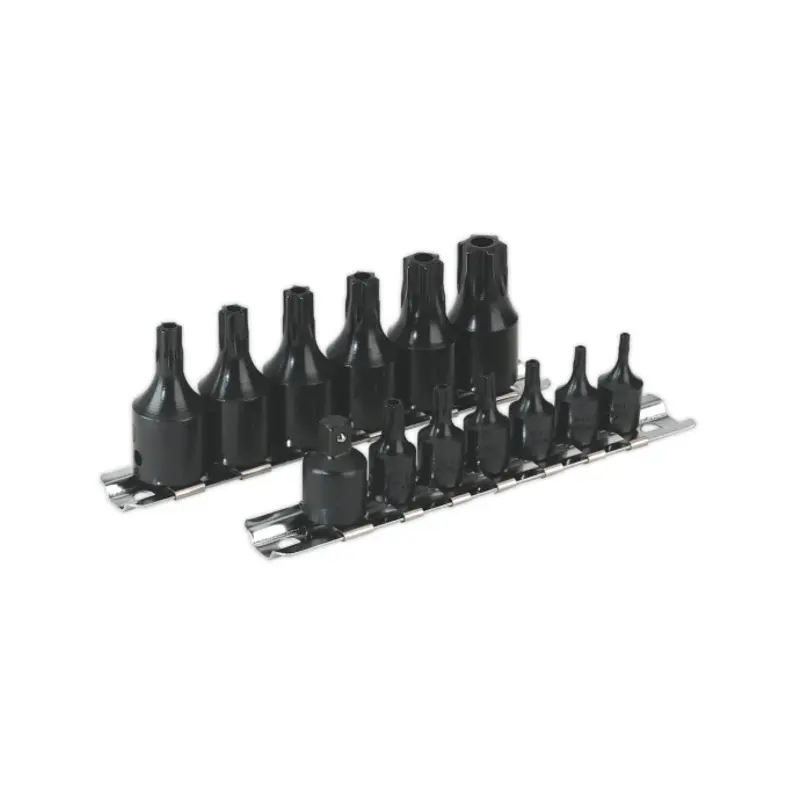 Sealey TRX-Star* Security Socket Bit Set 13pc 1/4" & 3/8"Sq Drive
