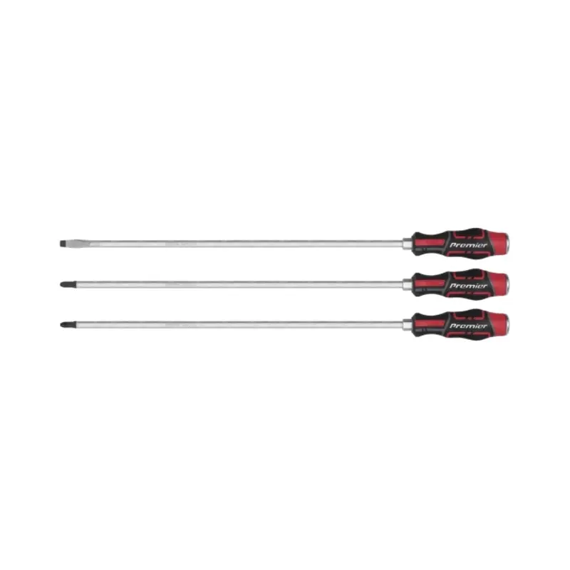 Sealey Screwdriver Set 3pc Hammer-Thru 450mm
