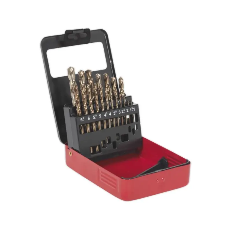 Sealey HSS Cobalt Split Point Fully Ground Drill Bit Set 19pc Metric