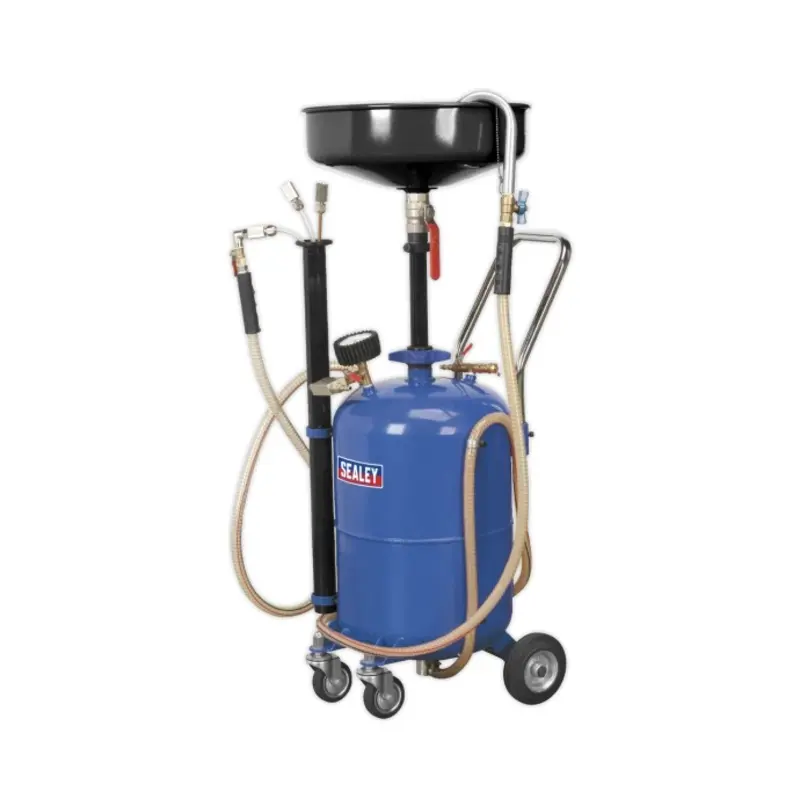 Sealey Mobile Oil Drainer with Probes 35L Air Discharge