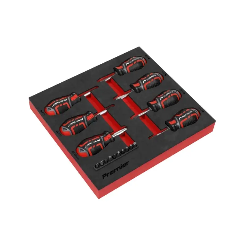 Sealey Stubby Screwdriver Set 17pc GripMAX