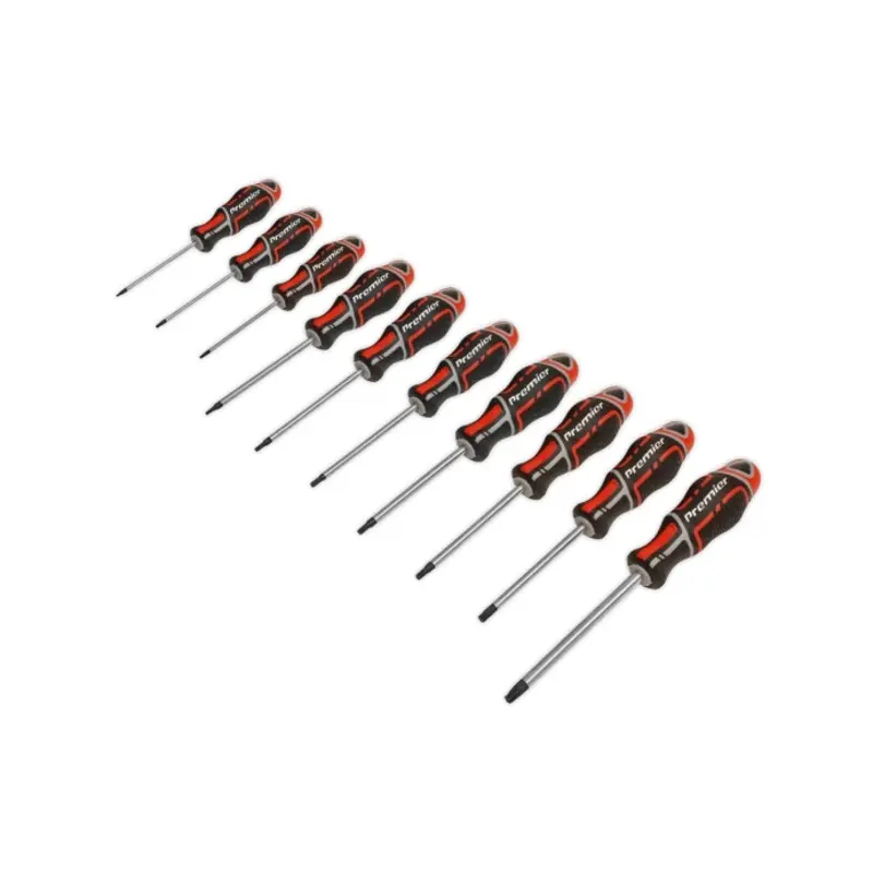 Sealey Screwdriver Set 10pc TRX-Star* GripMAX - Red