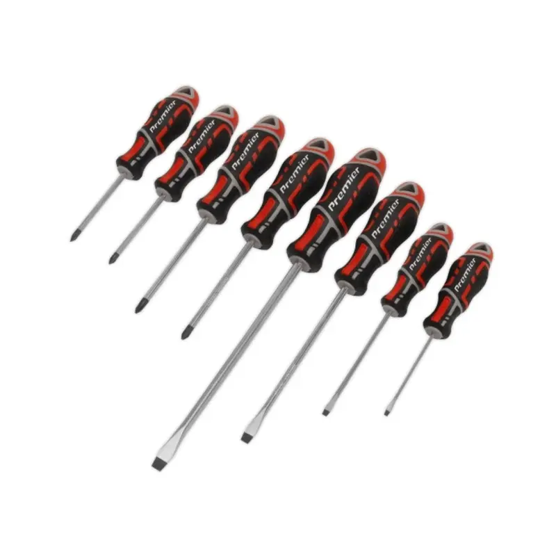 Sealey Screwdriver Set 8pc GripMAX - Red