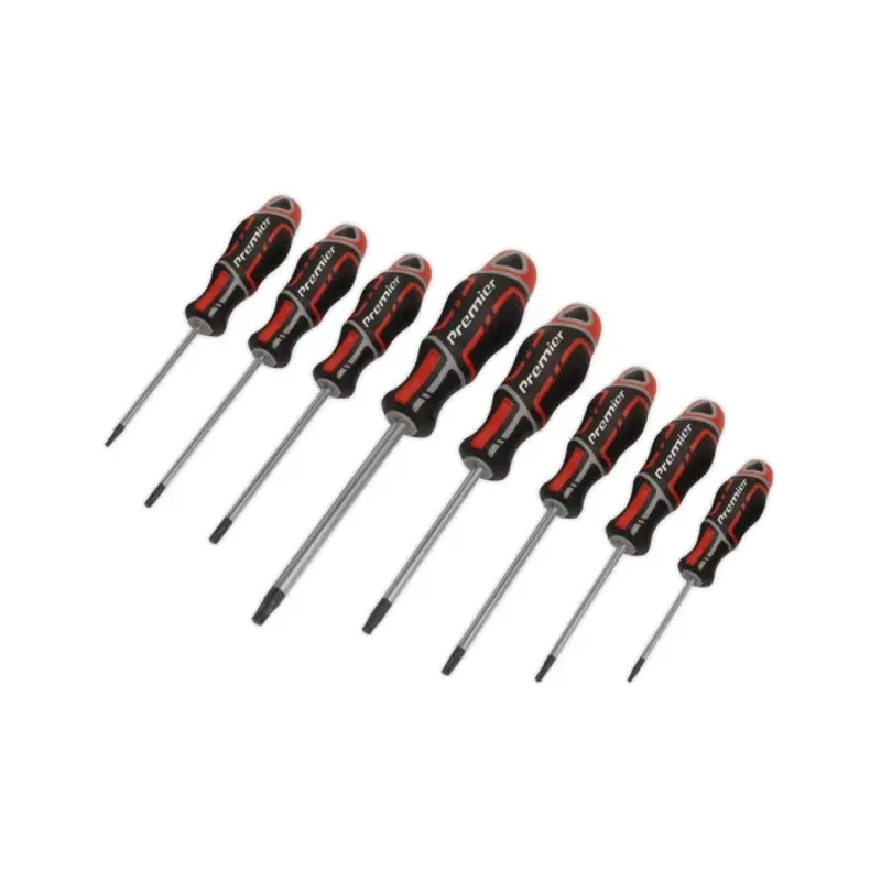 Sealey Screwdriver Set 8pc Security TRX-Star* GripMAX - Red