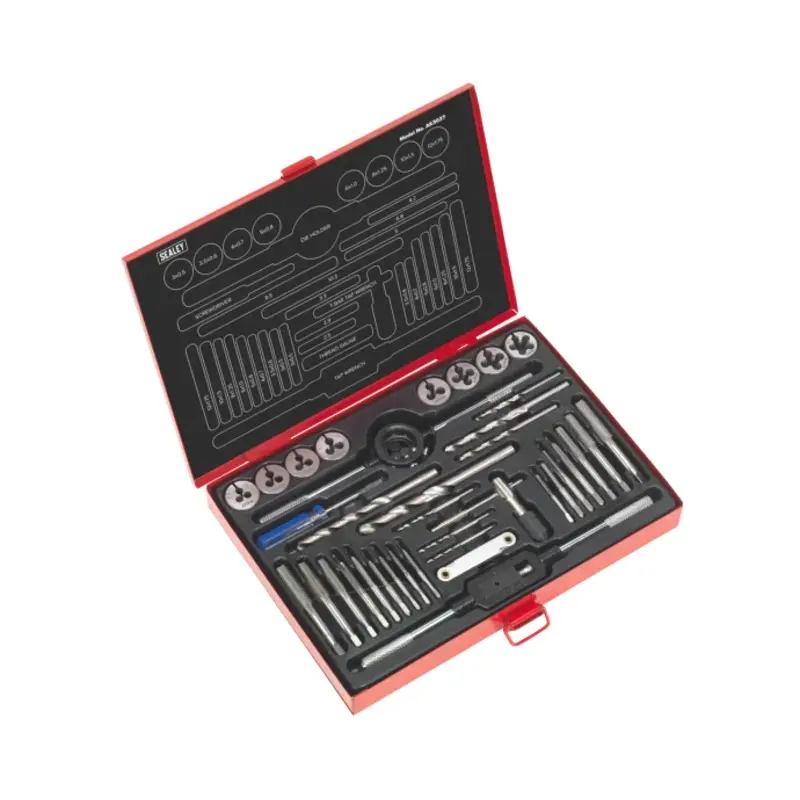 Sealey Tap & Die Set 37pc Split Dies - Metric