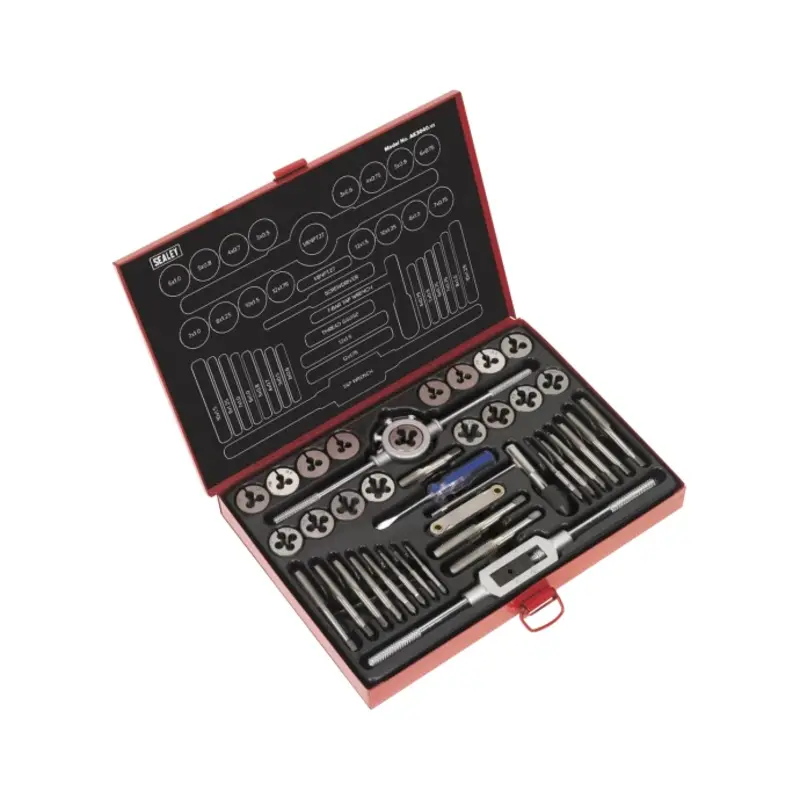 Sealey Tap & Die Set 40pc Split Dies - Metric