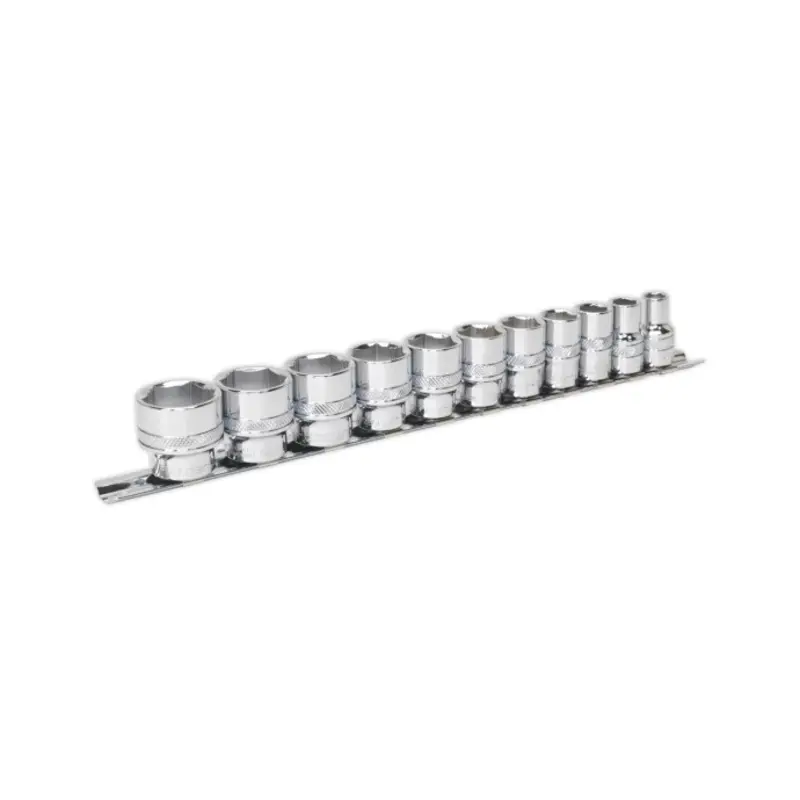 Sealey Socket Set 11pc 3/8"Sq Drive Lock-On 6pt Imperial