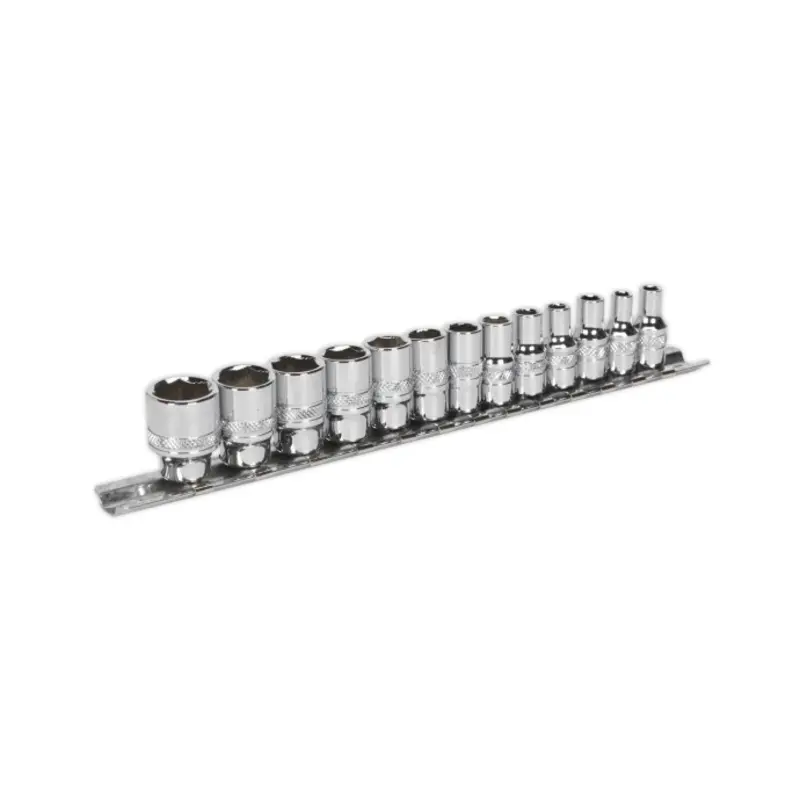 Sealey Socket Set 13pc 1/4"Sq Drive Lock-On 6pt Metric