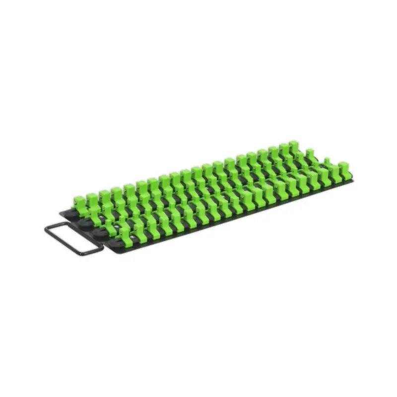 Sealey Socket Rail Tray 1/4", 3/8" & 1/2"Sq Drive - Hi-Vis Green