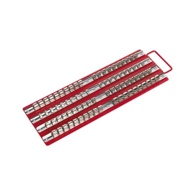 Sealey Socket Rail Tray Red 1/4", 3/8" & 1/2"Sq Drive
