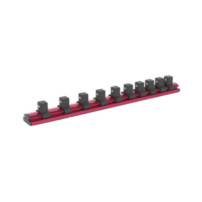 Sealey Socket Retaining Rail Magnetic 1/2"Sq Drive 10 Clips