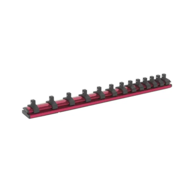 Sealey Socket Retaining Rail Magnetic 1/4"Sq Drive 13 Clips