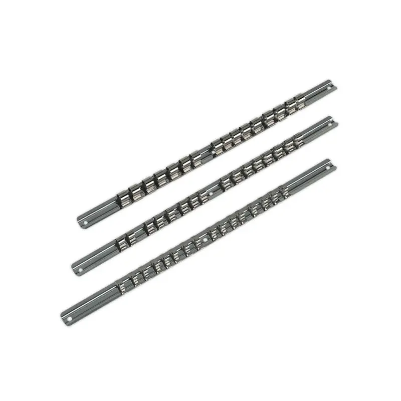 Sealey Socket Retaining Rail Set 3pc 1/4", 3/8" & 1/2"Sq Drive