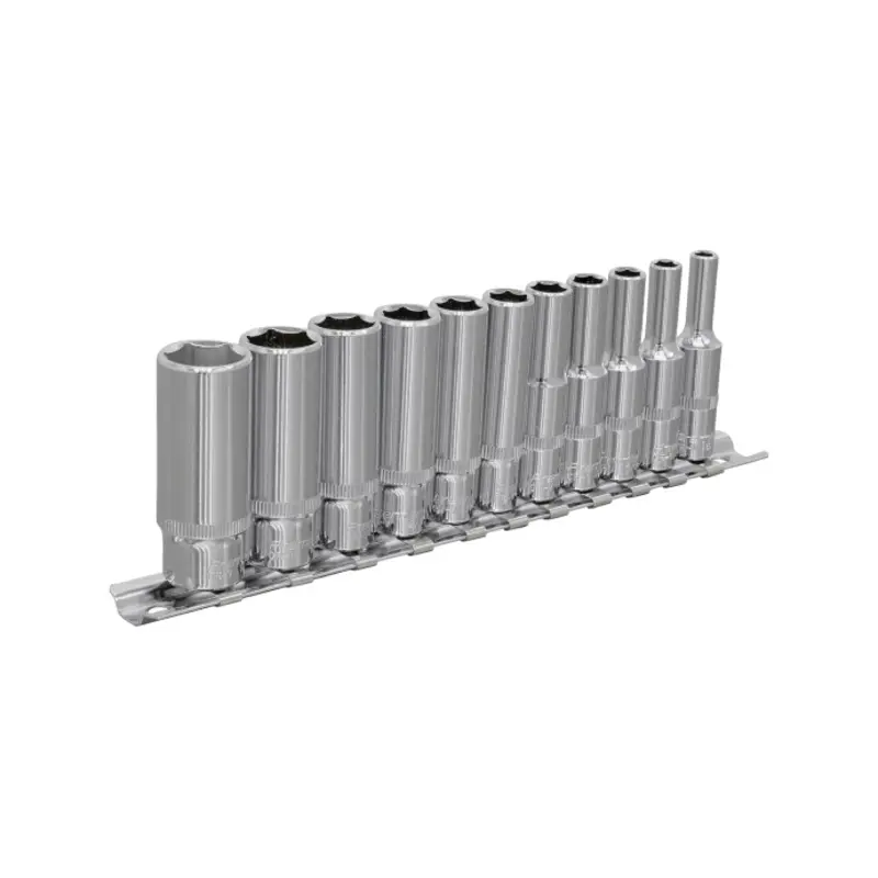 Sealey Socket Set 11pc 1/4"Sq Drive Deep WallDrive Imperial