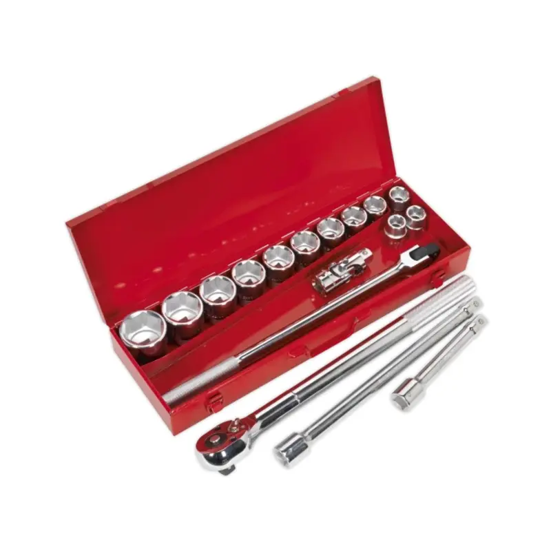 Sealey Socket Set 17pc 3/4"Sq Drive WallDrive Metric