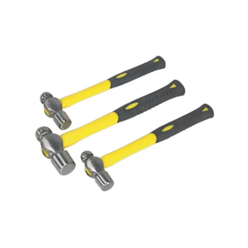 Sealey Ball Pein Hammer Set 3pc with Fibreglass Shafts