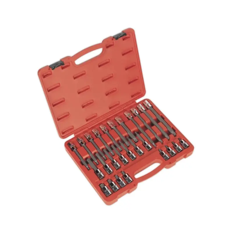 Sealey Spline Socket Bit Set 26pc 1/2"Sq Drive