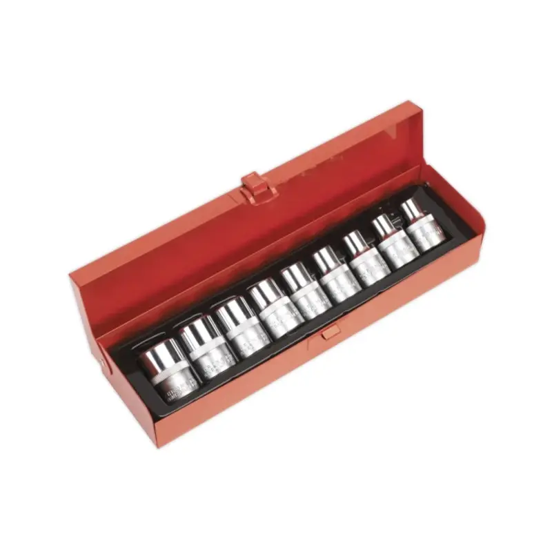 Sealey TRX-Star* Female Socket Set 9pc 1/2"Sq Drive E10-E24