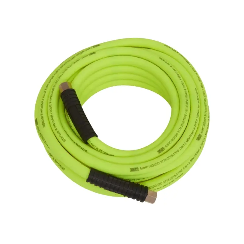 Sealey Air Hose 10m x 8mm Hybrid High-Visibility with 1/4"BSP Unions
