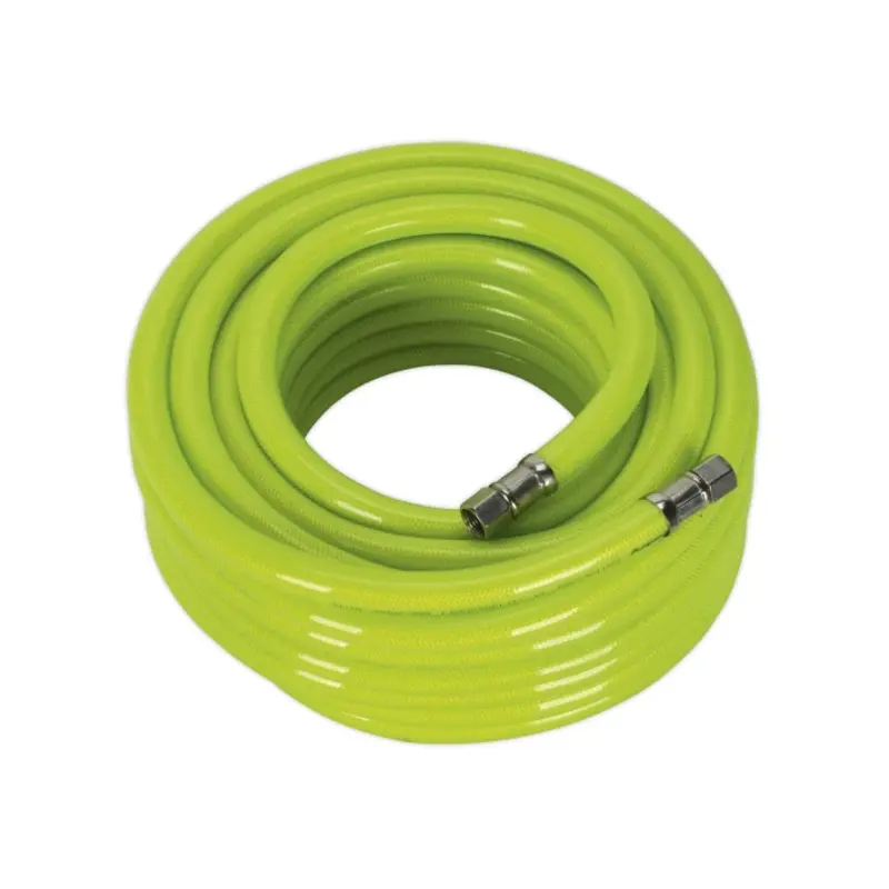Sealey Air Hose High-Visibility 15m x 10mm with 1/4"BSP Unions